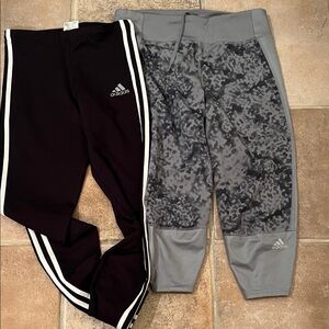 Adidas women's' Black and Camouflage Gray Leggings